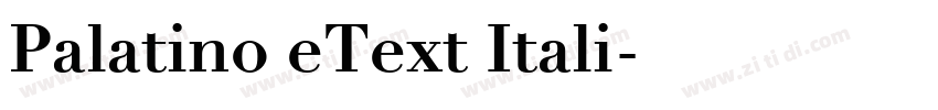 Palatino eText Itali字体转换 Palatino eText Itali字体转换